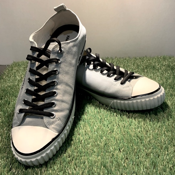 KARL LAGERFELD | Grey Canvas Lace Sneaker | Worn Once | Size 10.5 or 43.5 (Men) - Picture 3 of 5